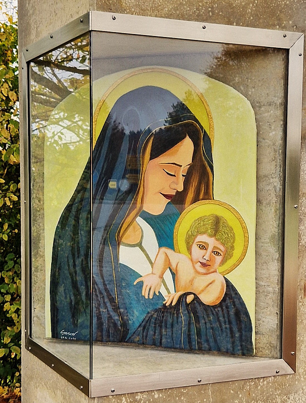 Bildstock Madonna mit Christuskind in Wennedach. Foto: Rainfried Wespel