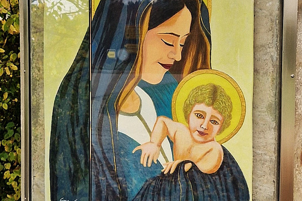 Bildstock Madonna mit Christuskind in Wennedach. Foto: Rainfried Wespel