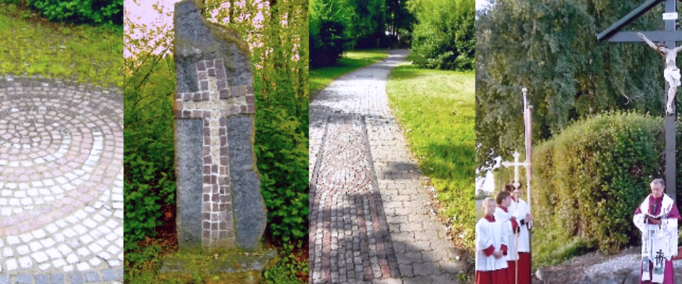 Collage: Bilder von Weg-Glaubens-Zeichen